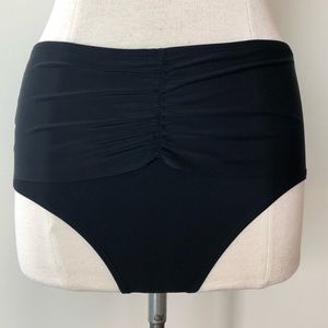 NWOT Ruched Overlay High Waist Swimsuit Bottom